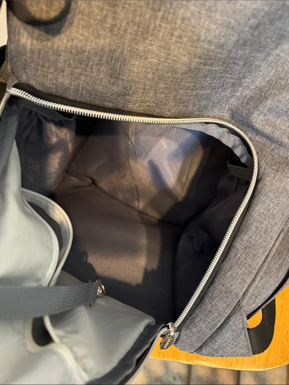 Lekebaby Diaper Bag Backpack with Arrow Print Grey Pockets and more Pockets